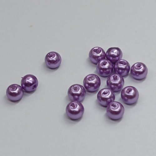 Üveg teklagyöngy - 4 mm - Lila- 50 db 