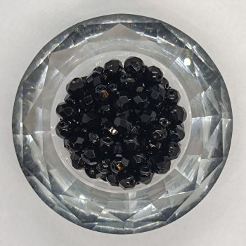 Cseh csiszolt gyöngy - 6 mm - Black