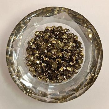 Cseh csiszolt gyöngy - 4 - mm - Crystal Amber