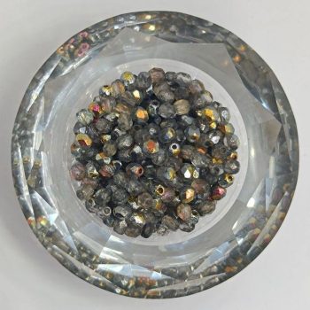 Cseh csiszolt gyöngy - 4 mm - Crystal Marea