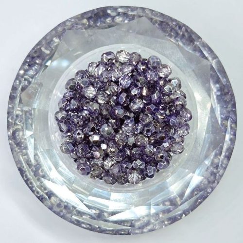 Cseh csiszolt gyöngy - 4 mm - Crystal 45216