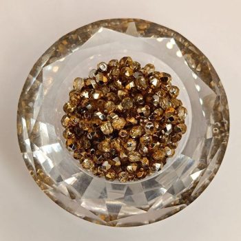 Cseh csiszolt gyöngy - 4 mm - Crystal 45226