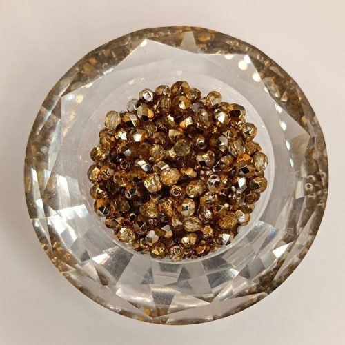 Cseh csiszolt gyöngy - 4 mm - Crystal 45226
