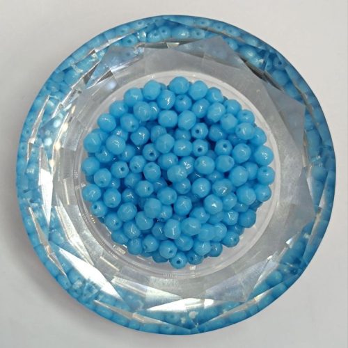 Cseh csiszolt gyöngy - 4 mm - Blue Turquoise