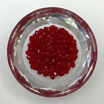 Cseh csiszolt gyöngy - 4 mm - Ruby