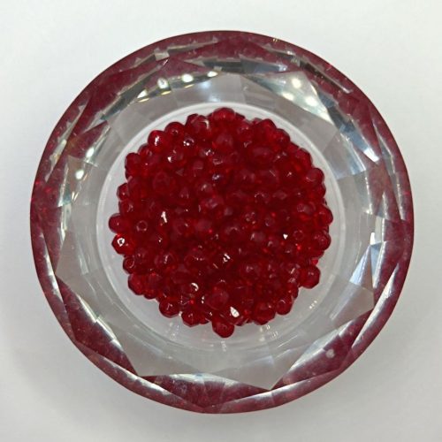 Cseh csiszolt gyöngy - 4 mm - Ruby