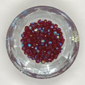 Cseh csiszolt gyöngy - 4 mm - Garnet AB