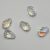 Cseh csiszolt csepp alakú gyöngy 10 x 7 mm Crystal AB