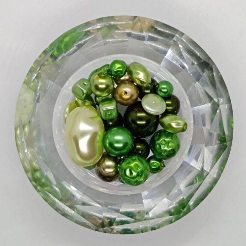 Cseh gyöngy mix - Green - 25 g