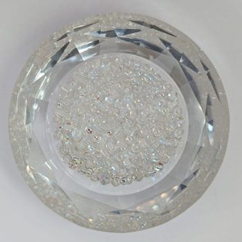 Cseh préselt golyó - 3 mm - Crystal AB - 60 db 