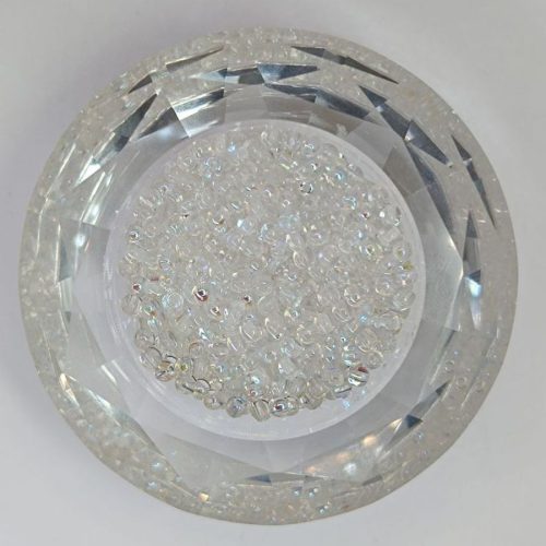 Cseh préselt golyó - 3 mm - Crystal AB - 60 db 