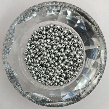 Cseh préselt golyó - 3 mm - Silver Matted - 60 db 