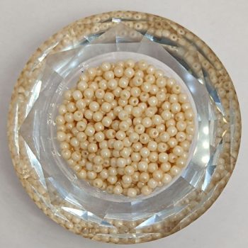   Cseh préselt golyó - 3 mm - Chalk White Champagne Luster - 60 db 