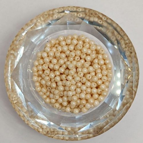 Cseh préselt golyó - 3 mm - Chalk White Champagne Luster - 60 db 