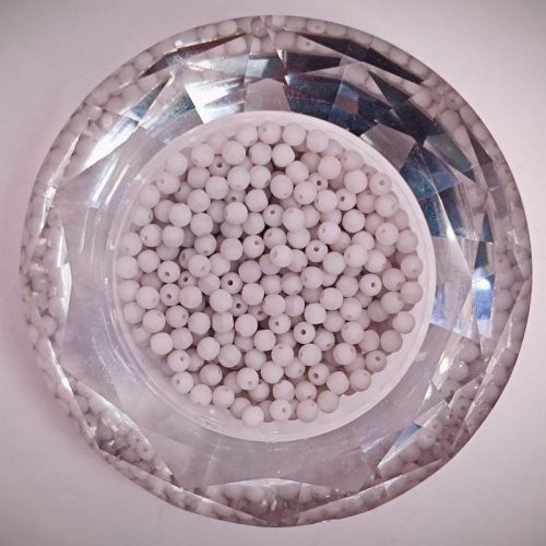 Cseh préselt golyó - 3 mm - Opaque Lila Matted - 60 db 