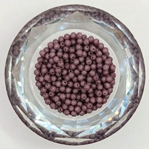 Cseh préselt golyó - 3 mm - Opaque Purple - 60 db 