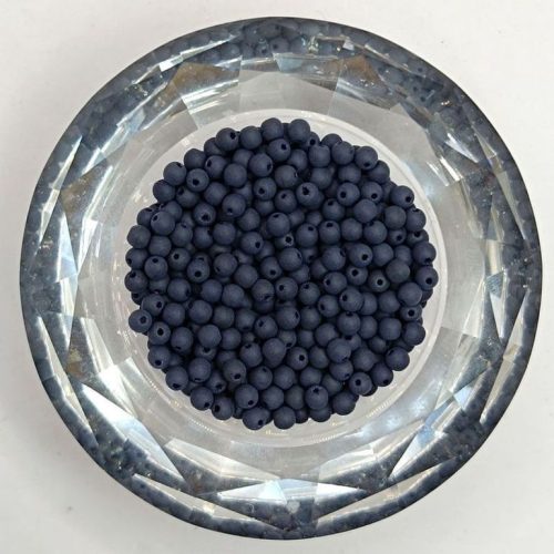 Cseh préselt golyó - 3 mm - Opaque Blue Matted - 60 db 
