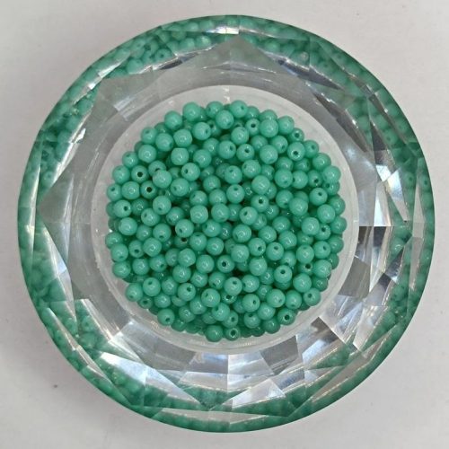 Cseh préselt golyó - 3 mm - Turquoise - 60 db 
