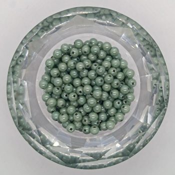   Cseh préselt golyó - 4 mm - Chalk White Teal Luster - 40 db 