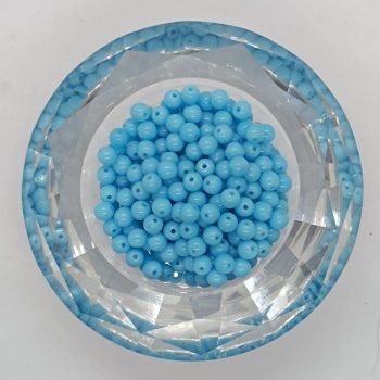 Cseh préselt golyó - 4 mm - Turquoise - 40 db 