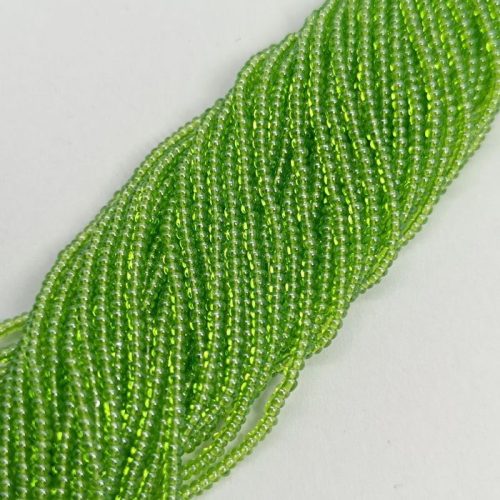 Cseh kásagyöngy 15/0 - Transparent Apple Green