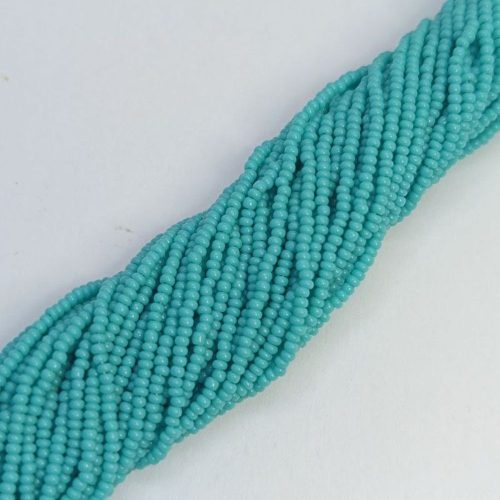 Cseh kásagyöngy 15/0 - Opaque Green Turquoise