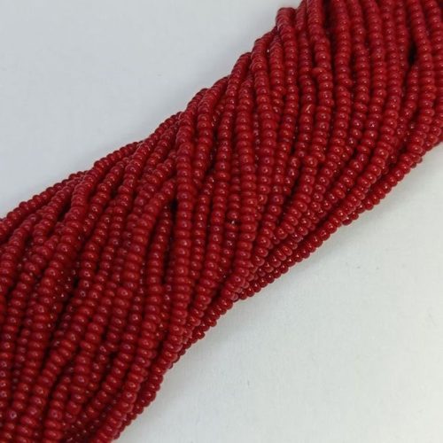 Cseh kásagyöngy 15/0 - Opaque Red