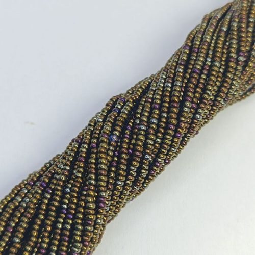 Cseh kásagyöngy 15/0 - Khaki Purple Iris