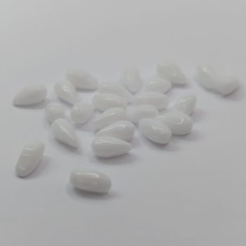 DropDuo - 3 x 6 mm - Chalk White - 2 lyukú
