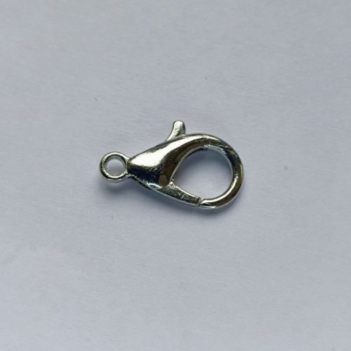 Delfinkapocs - ezüst  színű - 10 x 6 mm 