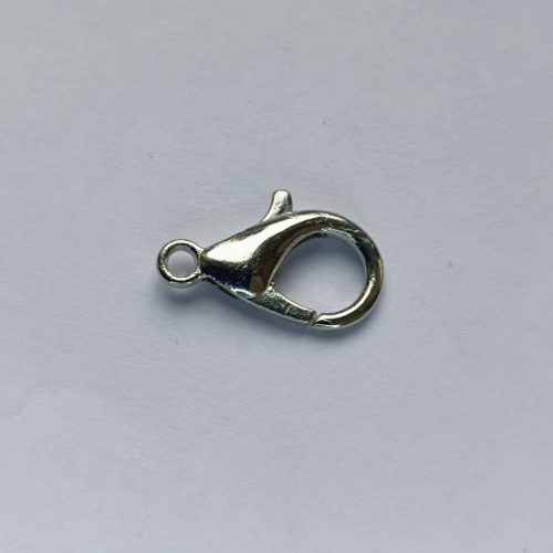 Delfinkapocs - ezüst  színű - 12 x 8 mm 
