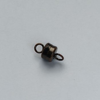 Mágneskapocs - antik bronz színű - 6 mm