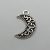 Fém Hold medál - ezüst - 18 x 12 mm