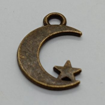 Fém Hold medál - bronz - 17 x 11 mm