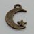 Fém Hold medál - bronz - 17 x 11 mm