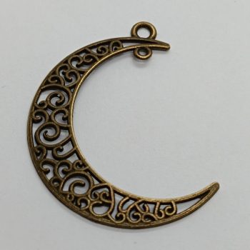 Fém Hold medál - bronz - 40 x 30 mm