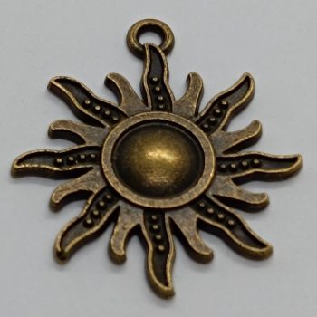 Fém Nap - medál - bronz - 28 x 25 mm