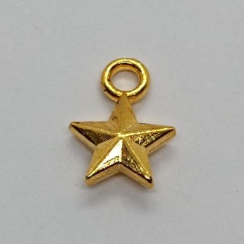 Fém csillag medál - arany - 11 x 8 mm