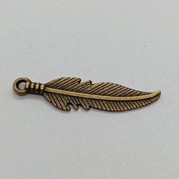 Fém toll medál - bronz- 27 x 6 mm