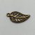 Fém levél medál - bronz - 19 x 10 mm