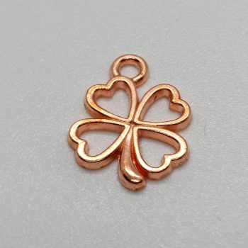 Fém lóhere medál - arany - 18 x 17 mm