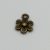 Fém virág medál - bronz- 13 x 10 mm