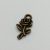Fém virág medál - bronz- 21 x 10 mm