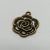 Fém virág medál - bronz- 23 x 20 mm