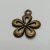 Fém virág medál - bronz- 18 x 15 mm
