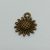 Fém virág medál - bronz- 19 x 15 mm