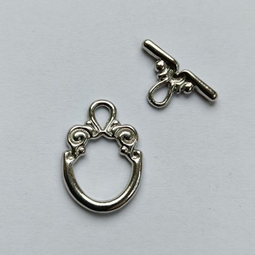 T-kapocs - ezüst színű - 21 x 14 mm