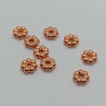 Fém köztes elem  - rose gold - 30 db