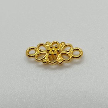 Fém köztes elem - arany- 16 x 8 mm