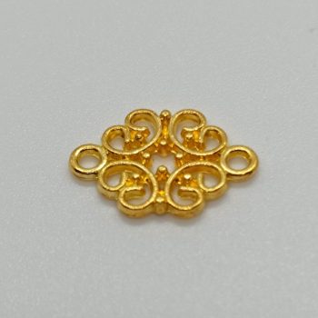 Fém köztes elem - arany - 19 x 13 mm